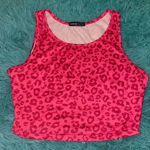 pink leopard cami